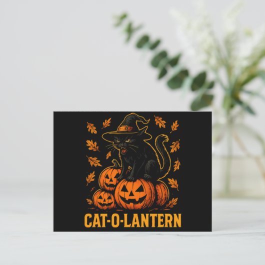 CARTE POSTALE CAT-O-LANTERN (Debout devant)