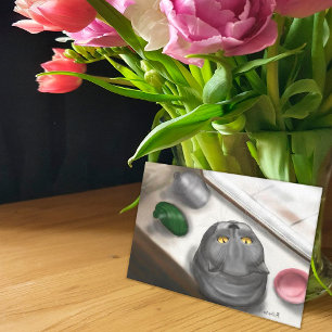 Carte Postale Cat on the windowsill