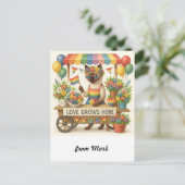 Carte Postale Cat Pride Paws Pride d'inspiration chat LGBTQ (Debout devant)