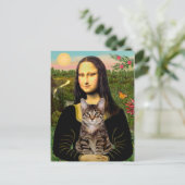 Carte Postale CAT (Tabby) - Mona Lisa (Debout devant)