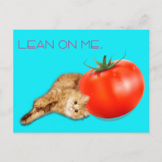 Carte Postale Cat & Tomato Postcard / 猫&トマト ポストカード