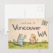 Carte Postale Cat Tourists in Vancouver WA (Devant / Derrière)