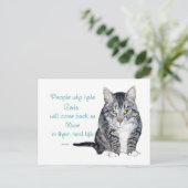 Carte Postale Cat Wisdom - Les gens qui haïssent les chats (Debout devant)
