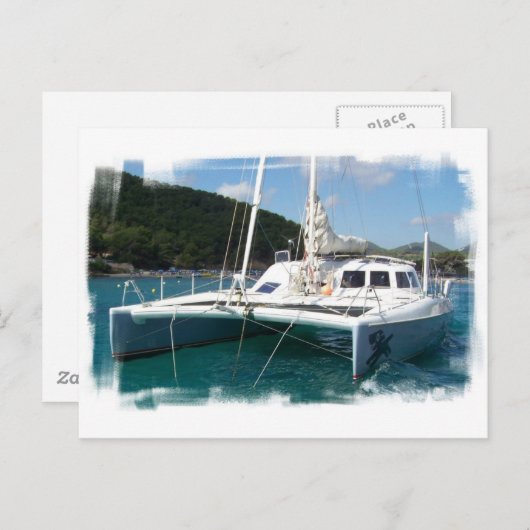 Carte postale Catamaran (Devant / Derrière)