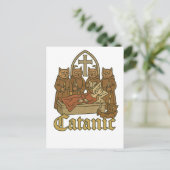 Carte Postale Catanic - Mème de culte de chat médiéval (Debout devant)