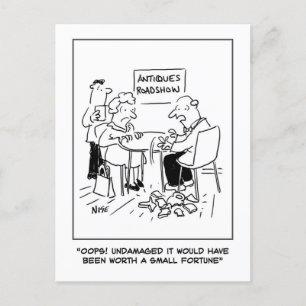 Carte Postale Catastrophe Antiquaires. Évaluation du revendeur d
