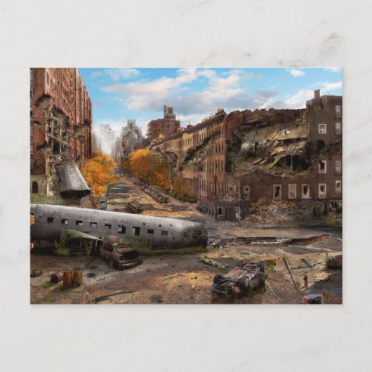 Carte Postale Catastrophe - New York, NY - Pas de virage gauche (Devant)