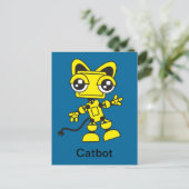 Carte Postale Catbot jaune (Debout devant)