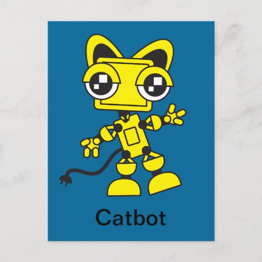 Carte Postale Catbot jaune (Devant)