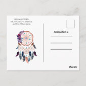 Carte Postale Catcher de rêve fleuri géométrique modifier la dat (Dos)