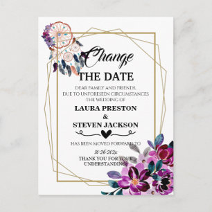 Carte Postale Catcher de rêve fleuri géométrique modifier la dat