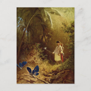 Carte Postale Catcher papillon vintage