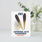 Carte Postale Catedral Alta Patagonia, Argentine poster ski (Debout devant)