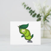 Carte Postale Caterpillar at Sleeping with Leaf (Debout devant)