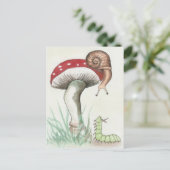 Carte Postale Caterpillar et escargot (Debout devant)