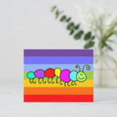Carte Postale Caterpillar Netty | rayures couleur chakren (Debout devant)