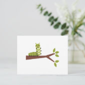 Carte Postale Caterpillar Sur Arbre (Debout devant)