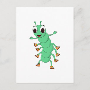 Carte Postale Caterpillar verte