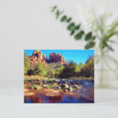 Carte Postale Cathedral Rock reflétant Oak Creek (Debout devant)