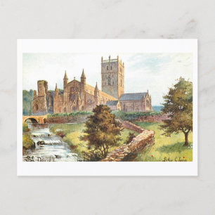 Carte Postale Cathédrale ancienne de St. David, Pays de Galles