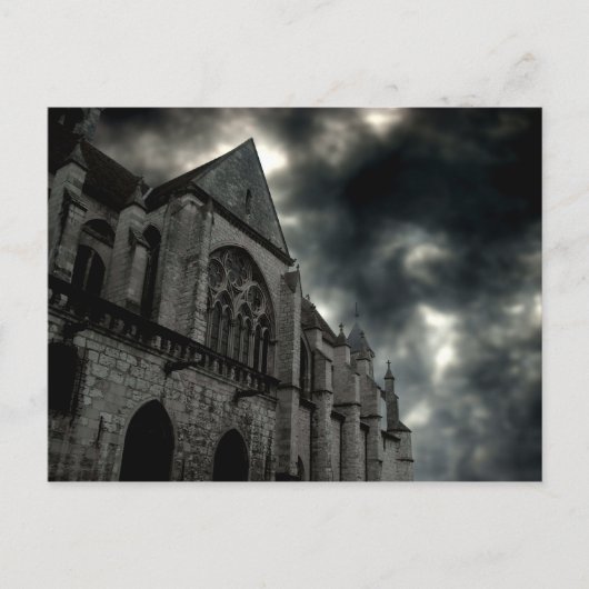 Carte Postale cathédrale avec ciel dramatique (Devant)