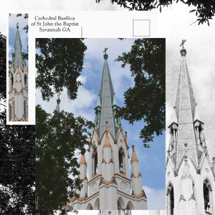 Carte Postale Cathédrale-basilique de Savannah Saint-Jean-Baptis