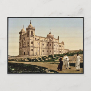 Carte Postale Cathédrale, Carthage, Tunisie Photochro vintage