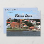 Carte Postale Cathédrale Christ Church Stanley Îles Falkland (Devant / Derrière)