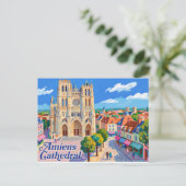 Carte Postale Cathédrale d'Amiens France (Debout devant)