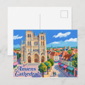 Carte Postale Cathédrale d'Amiens France (Devant / Derrière)