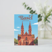 Carte Postale Cathédrale de Bâle Suisse (Debout devant)