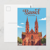 Carte Postale Cathédrale de Bâle Suisse (Devant / Derrière)