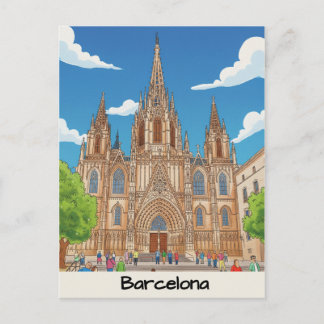 Carte Postale Cathédrale de Barcelone