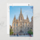 Carte postale Cathédrale de Barcelone, Espagne (Devant / Derrière)