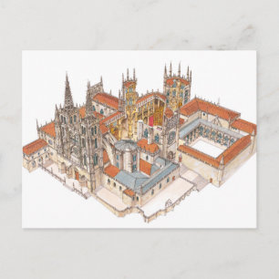 Carte Postale Cathédrale de Burgos. Espagne