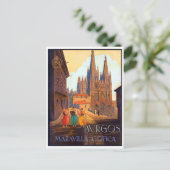 Carte Postale Cathédrale de Burgos, trois femmes dans la rue (Debout devant)