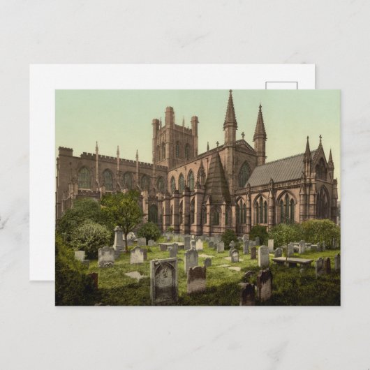 Carte Postale Cathédrale de Chester, Cheshire, Angleterre (Devant / Derrière)