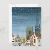 Carte Postale Cathédrale De Chichester Une Scène De Neige (Devant / Derrière)