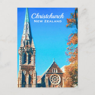 Carte Postale Cathédrale de Christchurch Voyage Nouvelle-Zélande