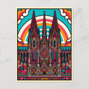 Carte Postale Cathédrale de Cologne, jour férié allemand volé