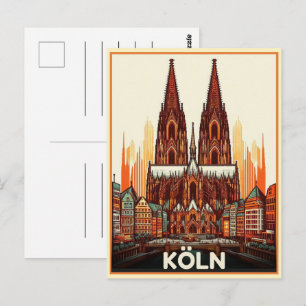 Carte Postale Cathédrale de Cologne, Köln allemagne vacances