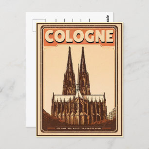 Carte Postale Cathédrale de Cologne, vacances allemandes de Colo
