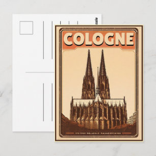 Carte Postale Cathédrale de Cologne, vacances allemandes de Colo