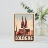 Carte Postale Cathédrale de Cologne, vacances allemandes de Colo (Debout devant)