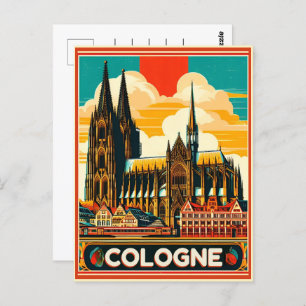 Carte Postale Cathédrale de Cologne, vacances allemandes de Colo