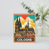 Carte Postale Cathédrale de Cologne, vacances allemandes de Colo (Debout devant)