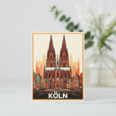 Carte Postale Cathédrale de Cologne, vacances allemandes de Colo (Debout devant)