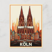 Carte Postale Cathédrale de Cologne, vacances allemandes de Colo (Devant)