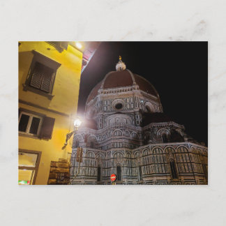 Carte Postale Cathédrale de Florence la nuit, Florence, Italie