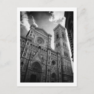 Carte Postale Cathédrale de Florence, noir & blanc